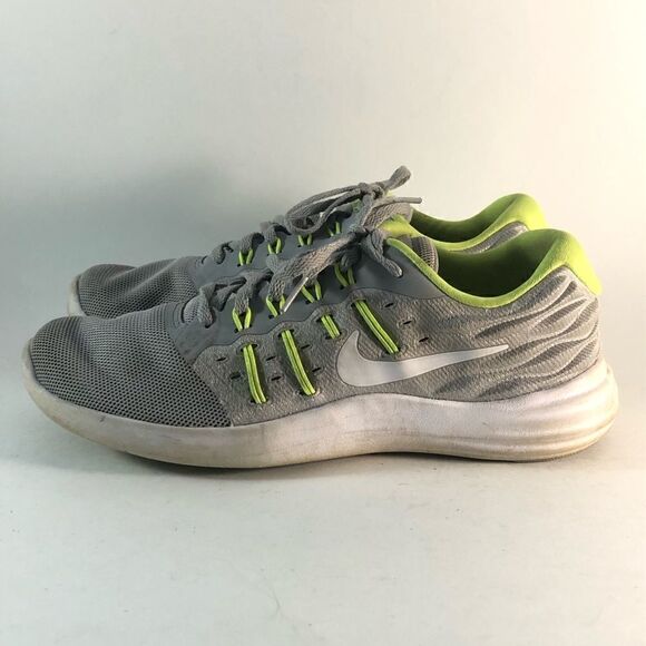 Nike lunarstelos womens running shoes lace up mesh sneakers gray green size 7.5 - Picture 5 of 8